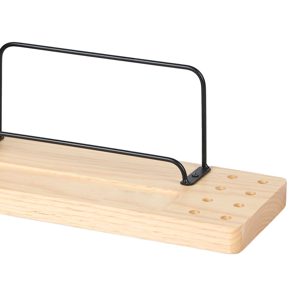 Organiseur de bureau bois et métal 36x11x13.5cm — vue 4