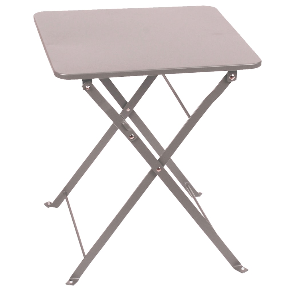Table basse de jardin en métal gris pliable 40x40x45cm