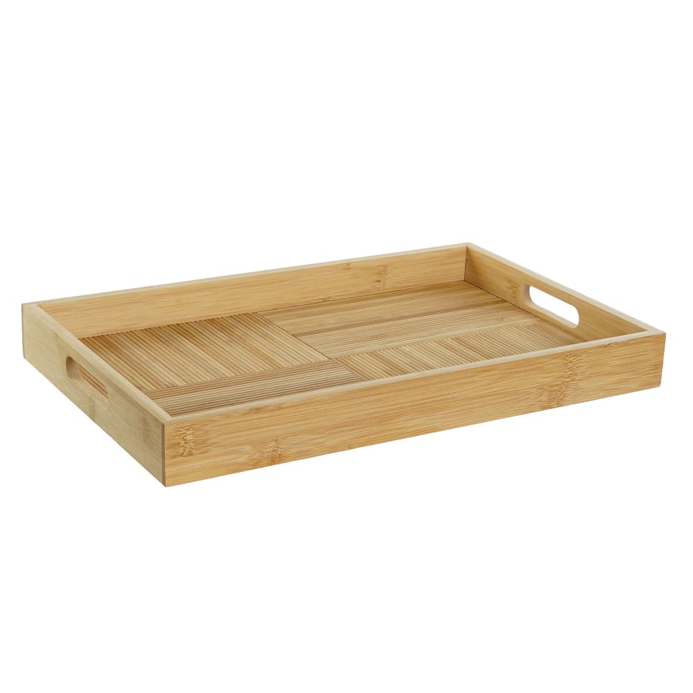 Plateau en bambou rectangulaire 43x27x4.5cm