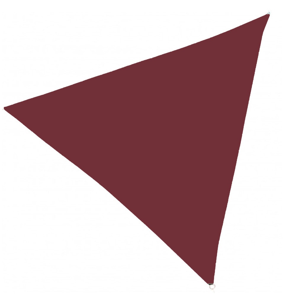 Toile ombrage voile triangulaire rouge bordeaux 300x300x300cm