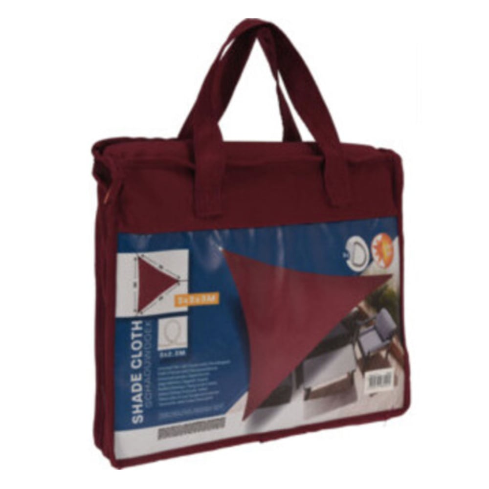 Toile ombrage voile triangulaire rouge bordeaux 300x300x300cm - Maisons du Monde