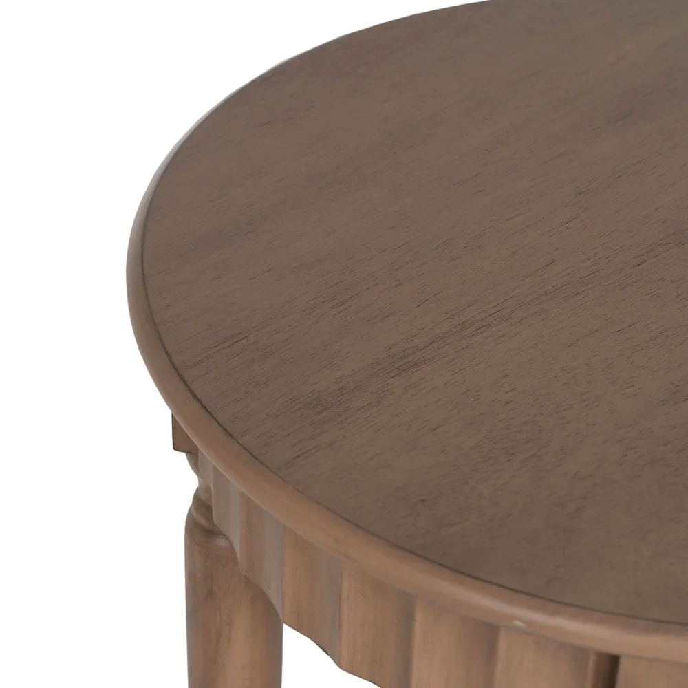 Table d'appoint ovale marron en bois  50x40x66cm - Maisons du Monde