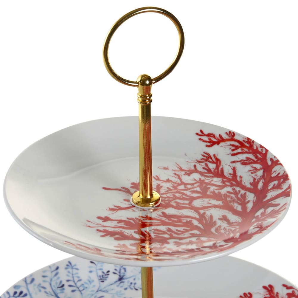 Plat de présentation fruits ou gâteaux 3 étages en porcelaine - Maisons du Monde