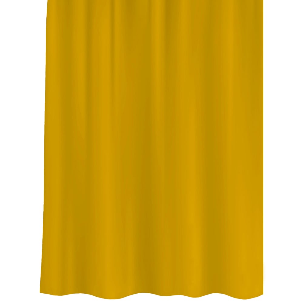 WADIGA Rideau de douche en plastique. (12 Anneaux de rideau de douche blancs fournis). Dimensions: 180cm x 200cm Couleur: jaune Matière: Plastique