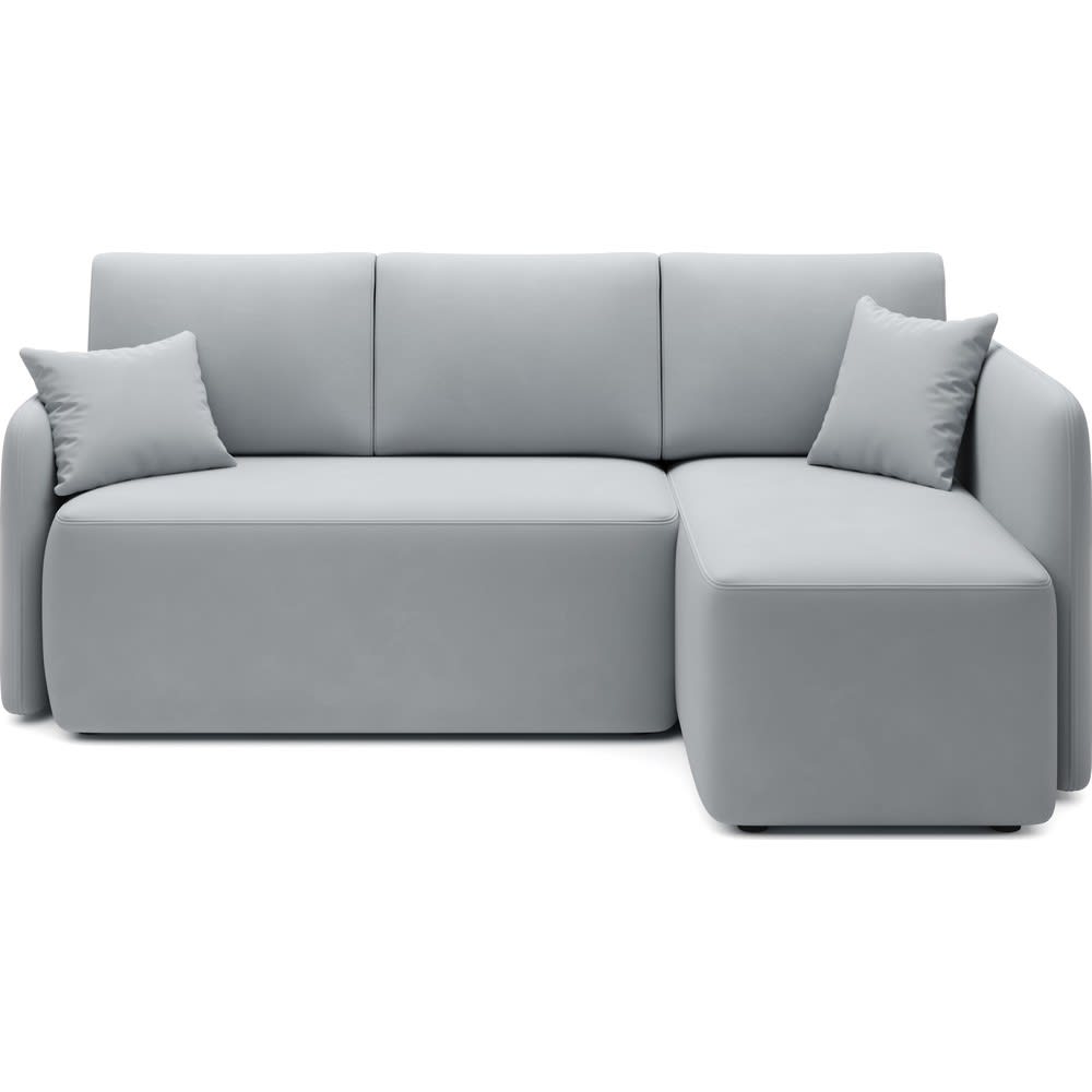 Canapé d'angle droit - velours gris