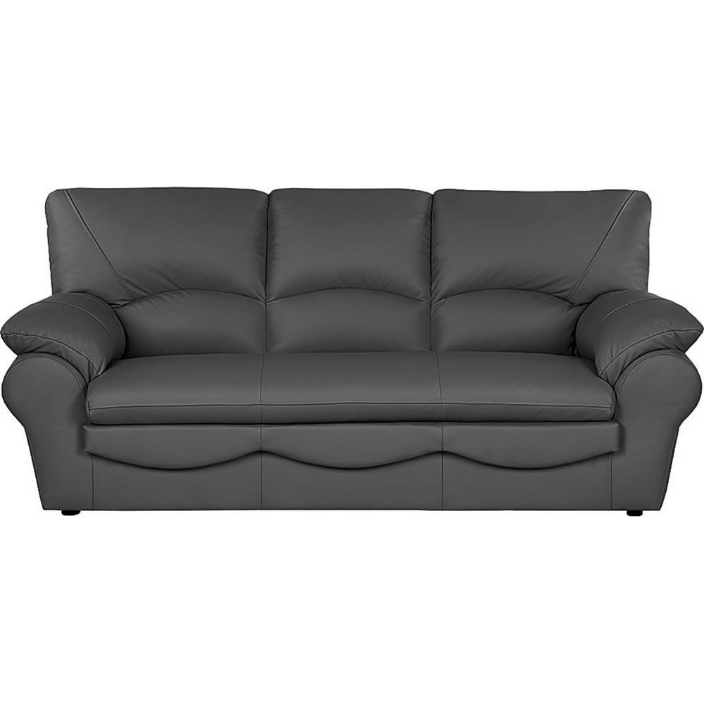 Canapé 3 places convertible - cuir gris