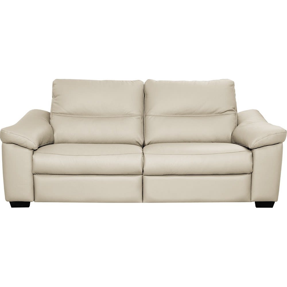 Canapé 3 places en cuir ivoire