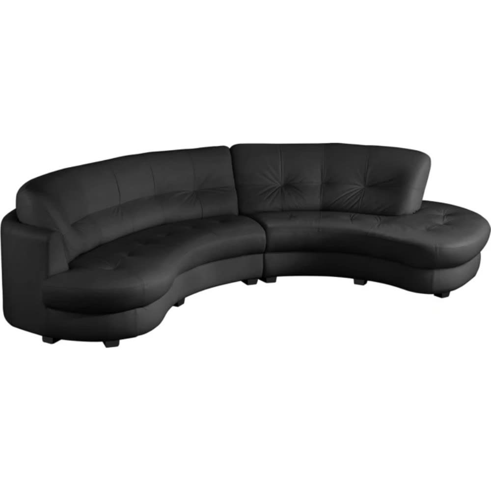 Canapé en cuir noir