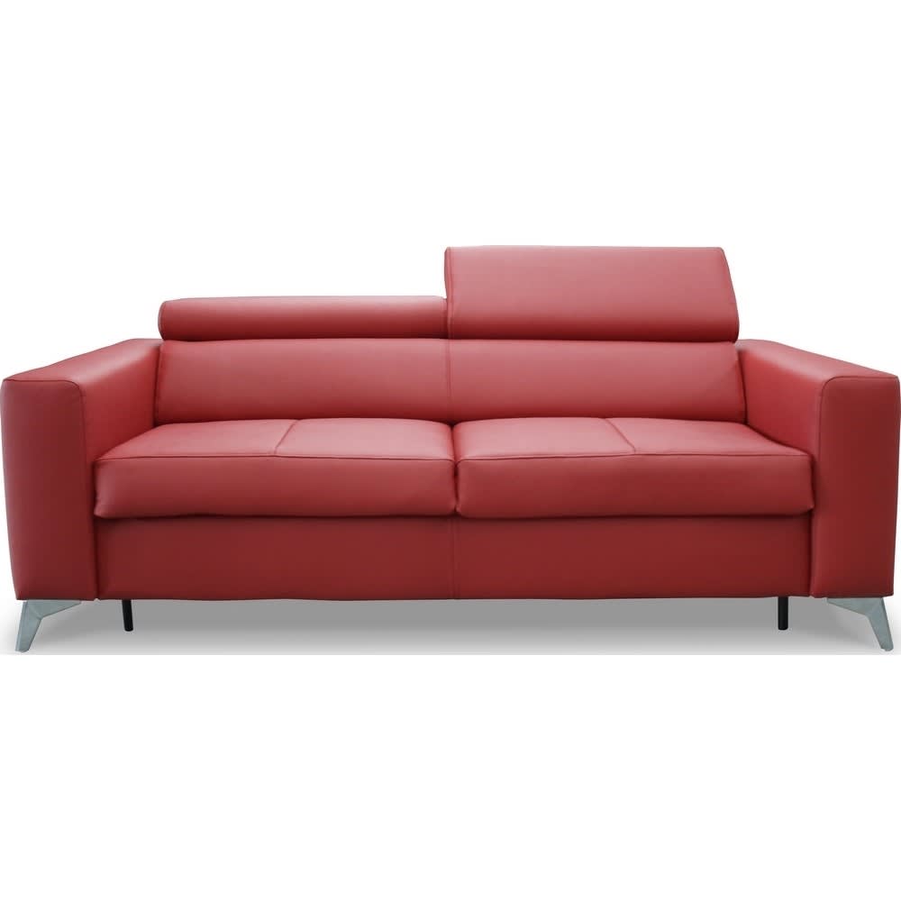 Canapé 3 places convertible - rouge