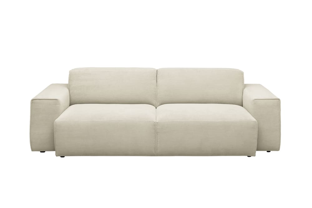 3-Sitzer Sofa aus Feincord, beige - Maisons Du Monde