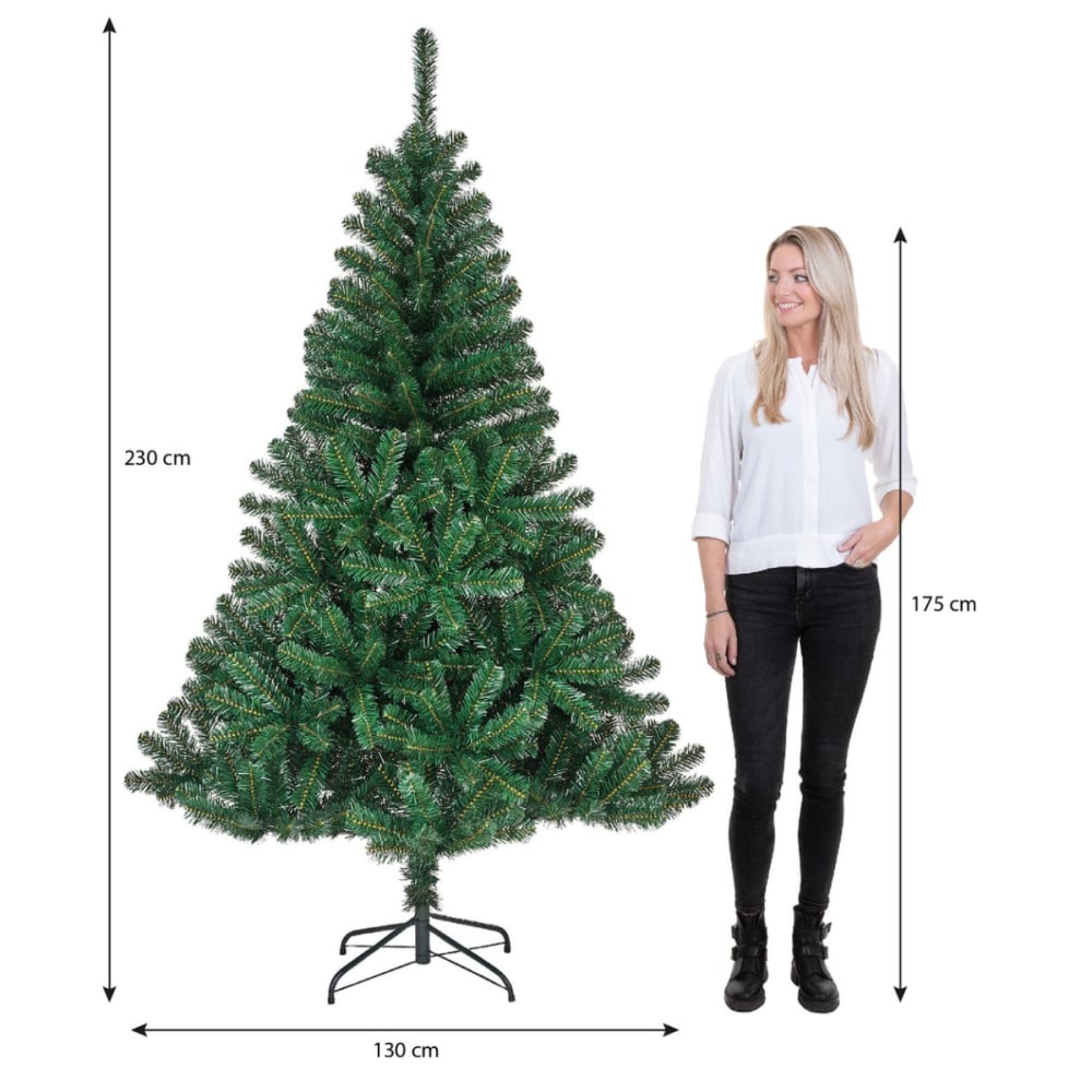 Künstlicher Weihnachtsbaum Bedford Grün Eisen H230xB130xL130cm -