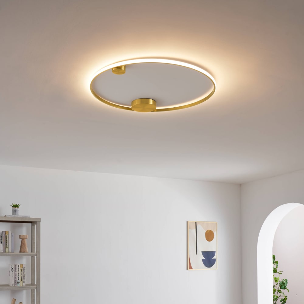 Plafonnier en aluminium et silicone laiton 80 cm — vue 3