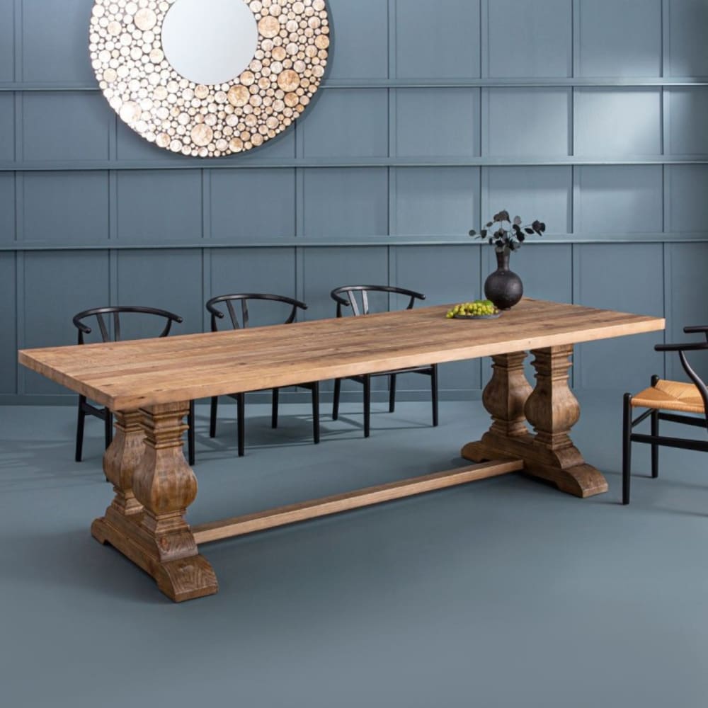 Signature Rechteckiger Tisch aus massivem Altholz - L280 cm style modern Braun