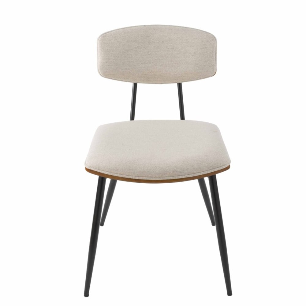 Set aus 2 Stühlen aus écru-farbenem Stoff - H24 cm - Maisons Du