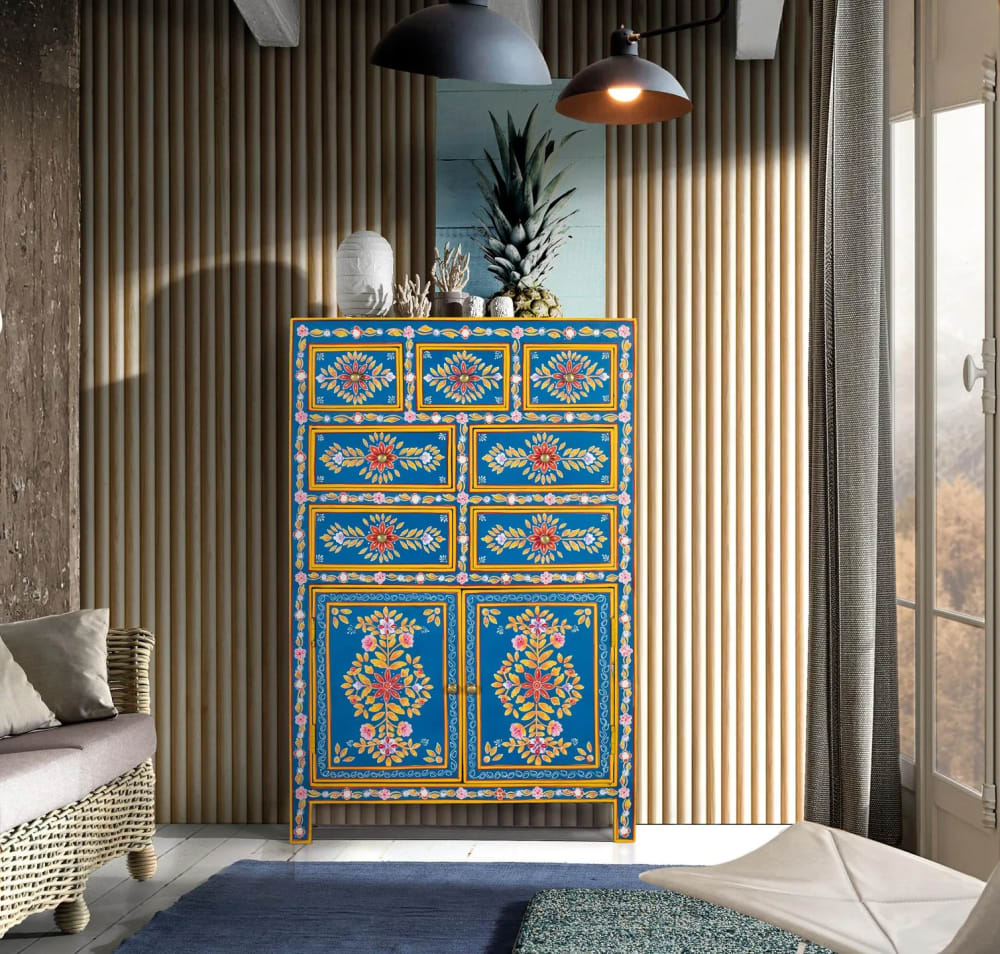 Buffet fabriqué à la main en bois de manguier et mdf 122 cm - Maisons du Monde