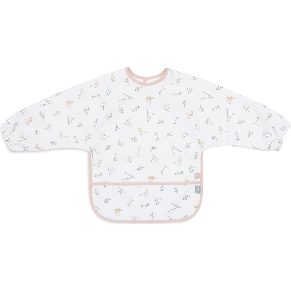 Jollein Bavoir à manches imperméable Blanc Pes - Polyester - 75x40x1cm