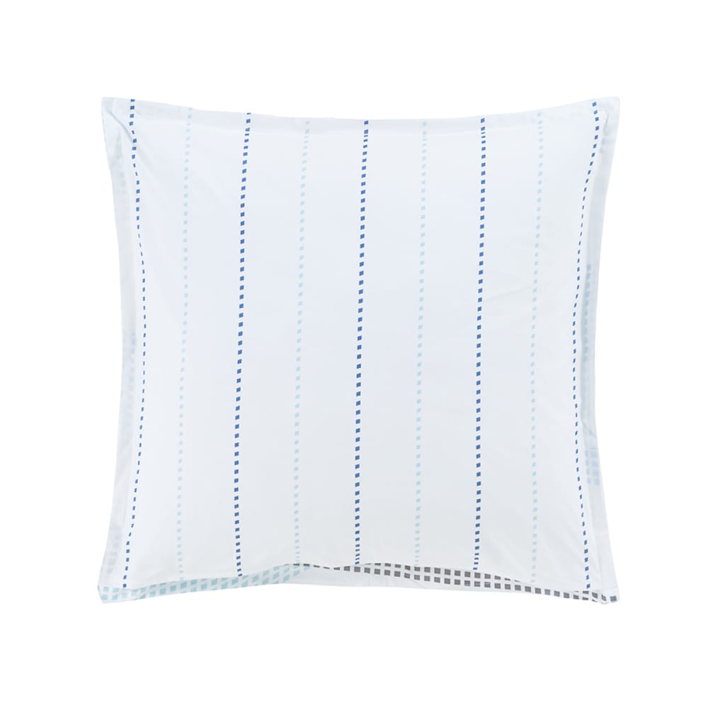 2 taies d'oreillers en percale de coton indigo 65x65 cm - Maisons du Monde