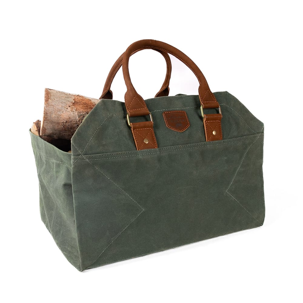 Sac à bûches 2 en 1 vert anglais - Maisons du Monde
