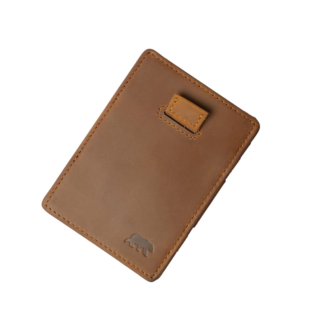 Portefeuille en cuir cognac