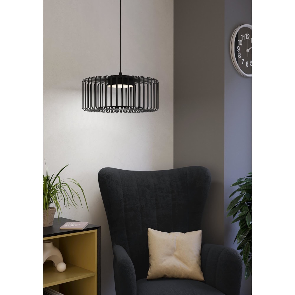 Suspension LED dimmable connecté noir et blanc — vue 3