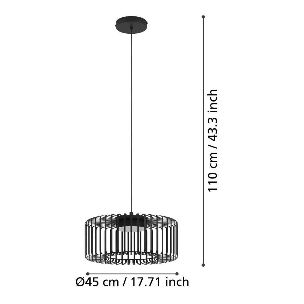 Suspension LED dimmable connecté noir et blanc — vue 4
