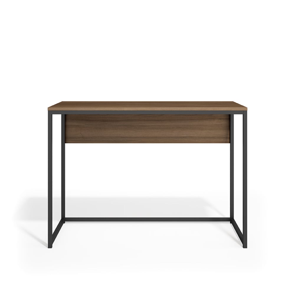 Bureau en acier et placard - noyer