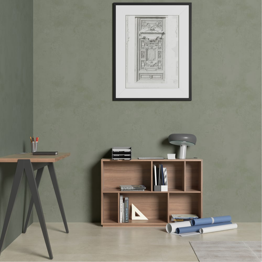 Bücherregal aus Melamin in Nussbaum 80x119x32 cm - Maisons Du