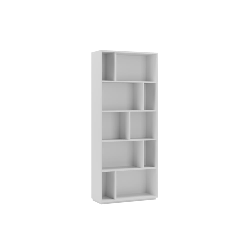 Herdasa Bücherregal aus Melamin in Weiß 191x80x32 cm style modern Weiß Spanplatte