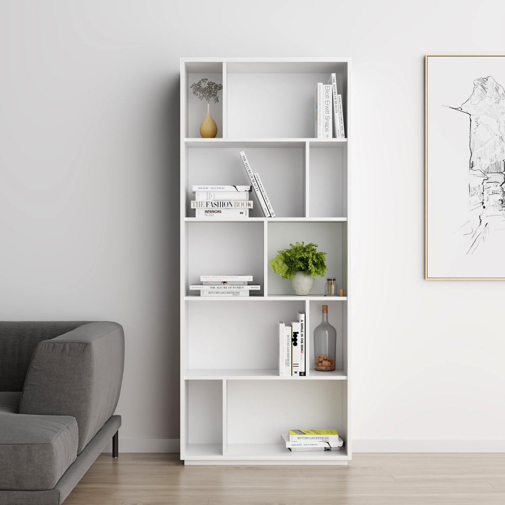 Bücherregal aus Melamin in Weiß 191x80x32 cm - Maisons Du Monde