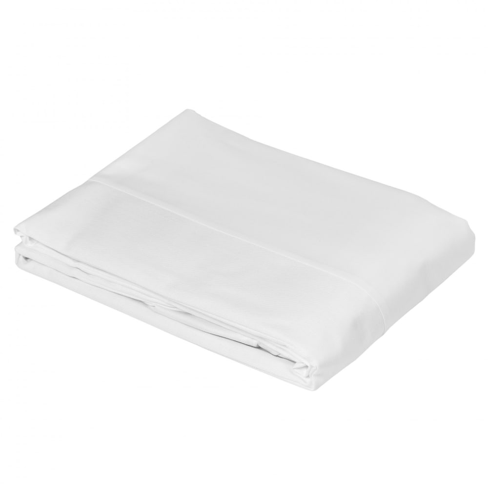Cache sommier à volant uni coton blanc 120x190 cm - Maisons du Monde
