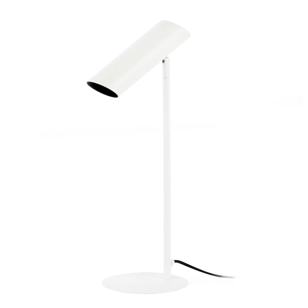 lampara de sobremesa acero blanco mate 22x56x46 cm