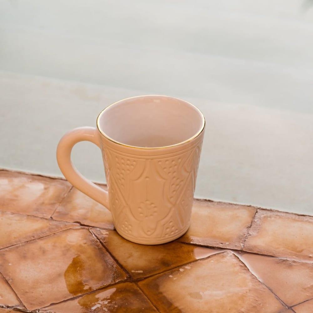 Mug en céramique blanc doré - Maisons du Monde