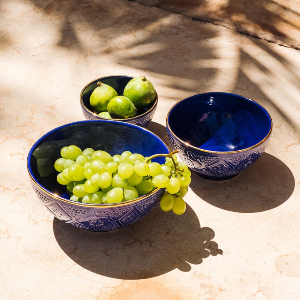 Bol rond en céramique bleu D20CM - Maisons du Monde