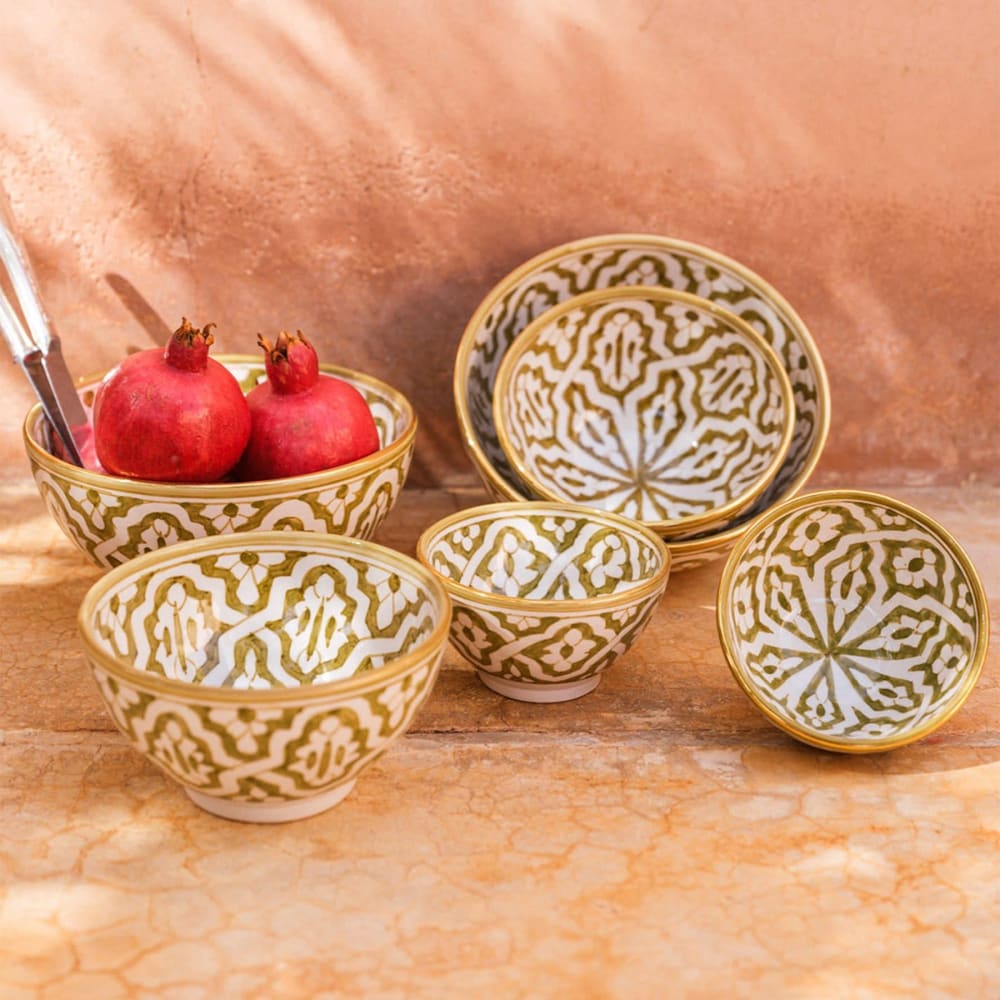 Bol rond en céramique vert D20CM - Maisons du Monde