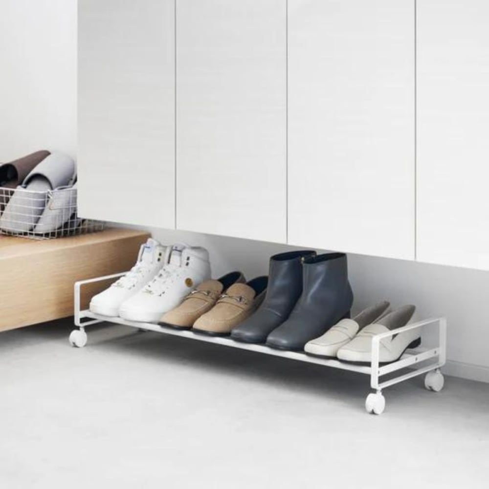 Schuhregal auf Rollen L83,5 cm - TOWER - Weiß - Maisons Du Monde