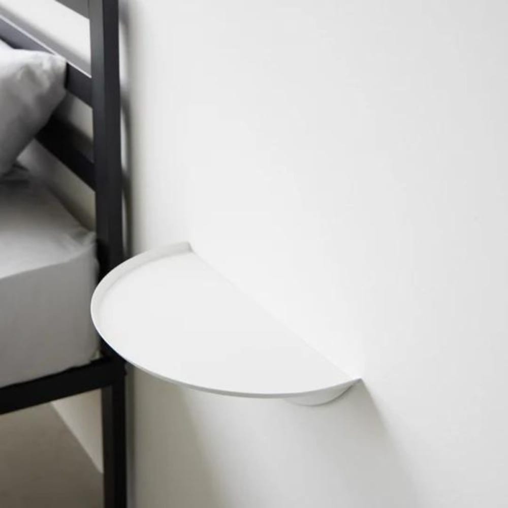 Etagère murale ronde l40 cm - blanc