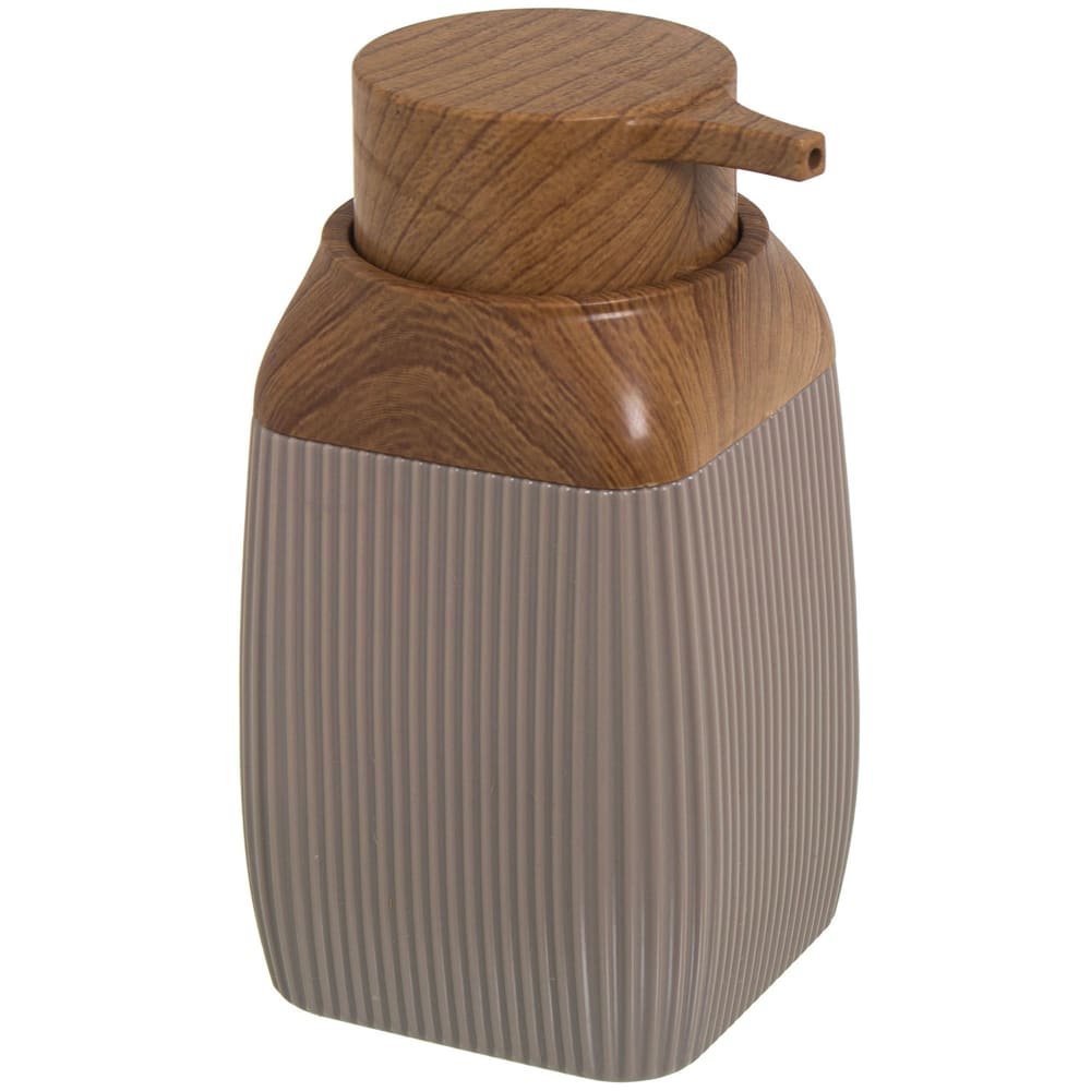 WADIGA Dimensions: 7x7x14cm (300ml)Couleur:bois et beige Matière: Acrylique