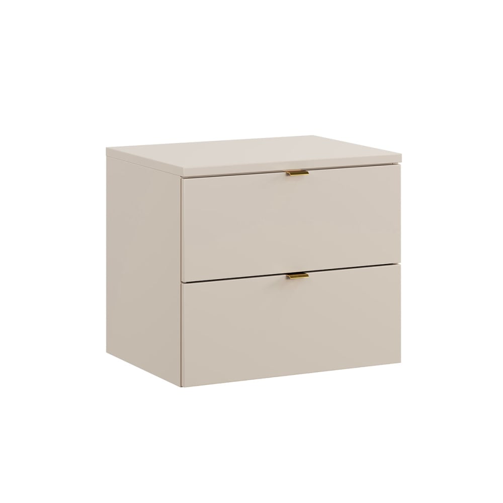 Petits meubles Waschtischunterschrank 60 cm Melamin Kaschmir Beige Spanplatte