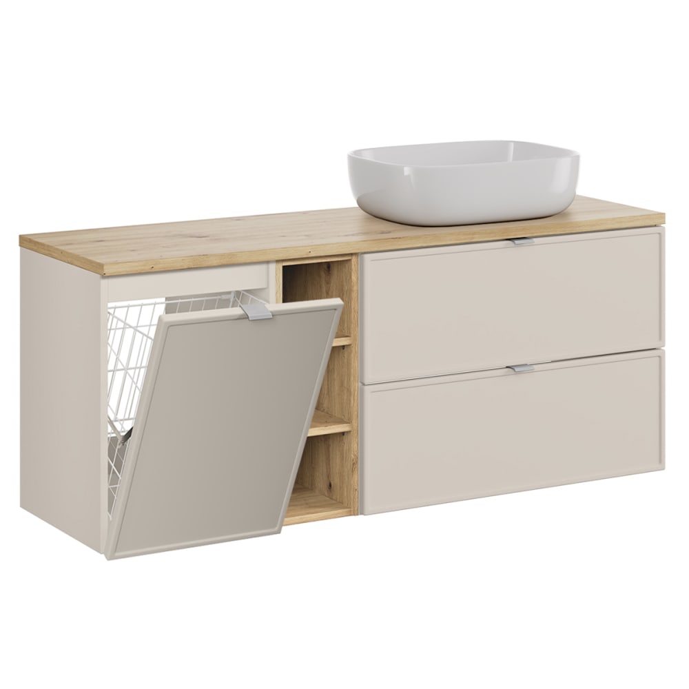 Meuble vasque 3 niches - linge
