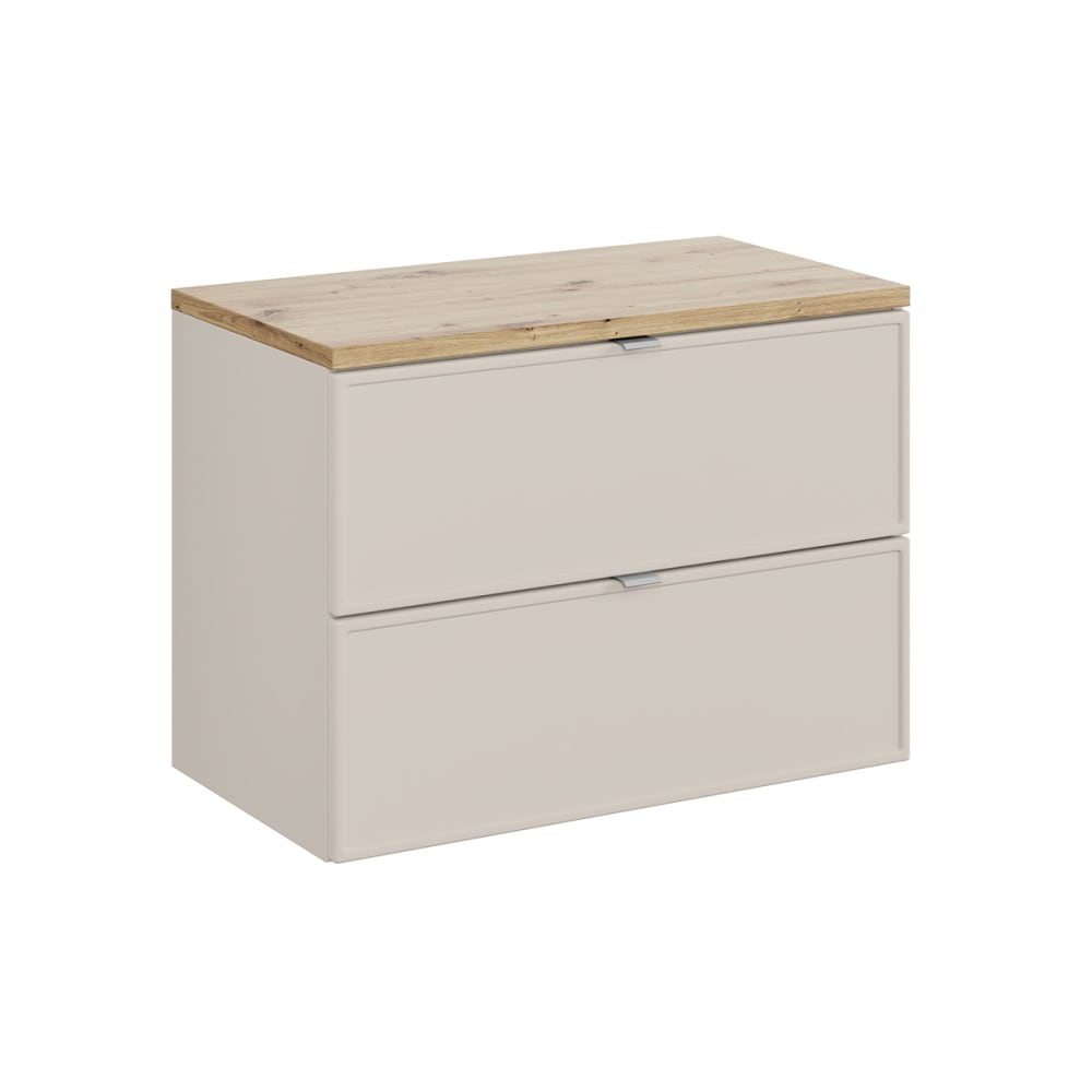 Meuble sous-vasque plan de toilette stratifiés beige