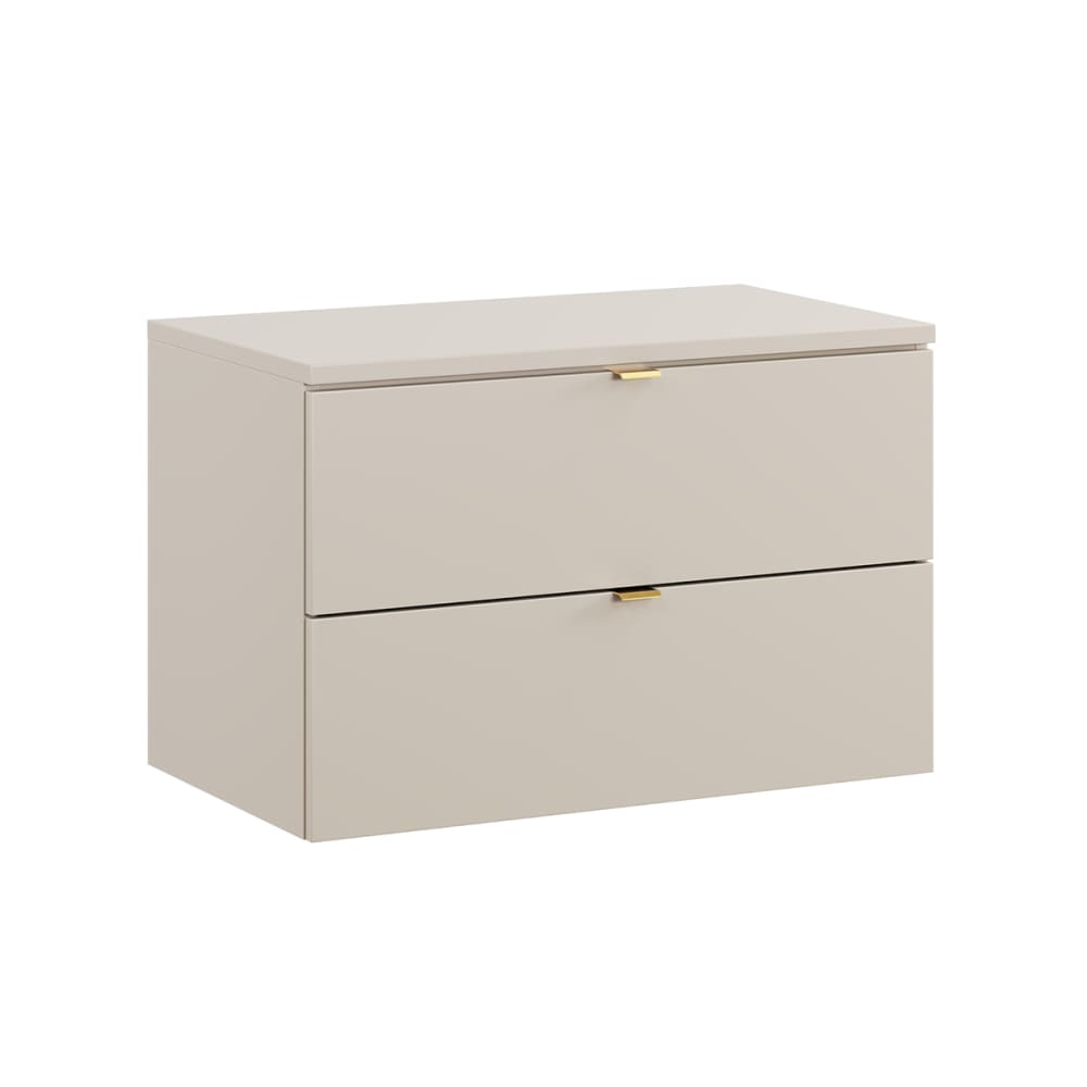 Meuble sous-vasque plan de toilette stratifiés beige