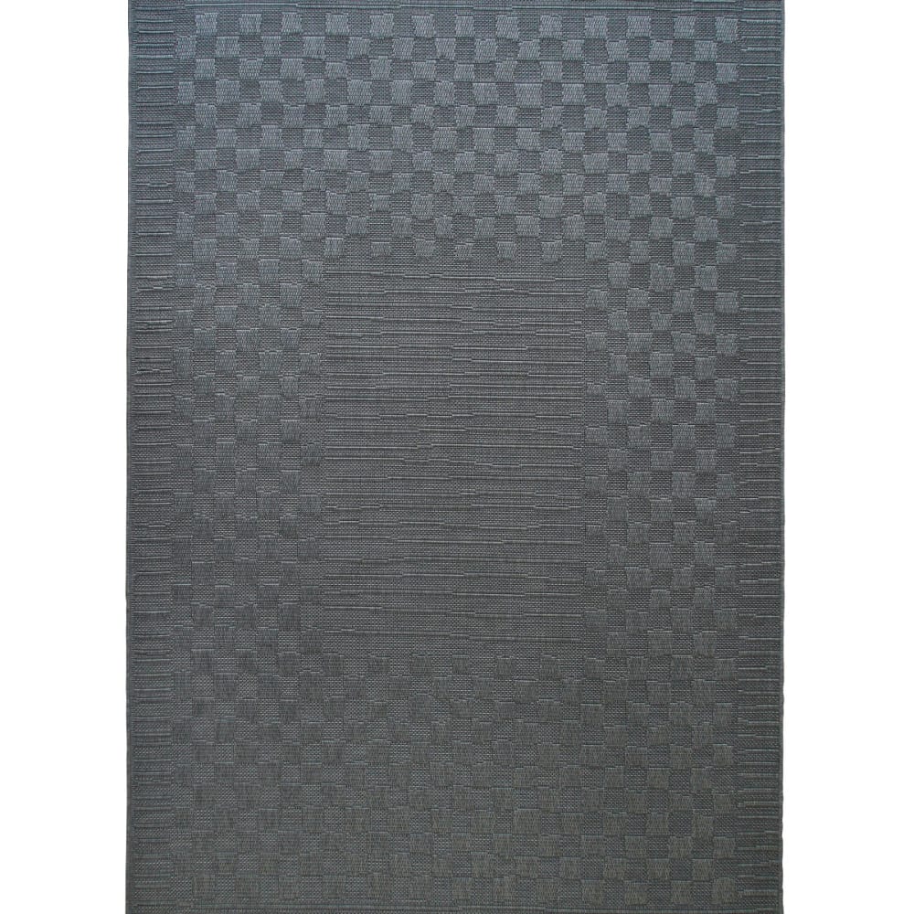 Tapis extérieur intérieur aspect jute gris 120x160