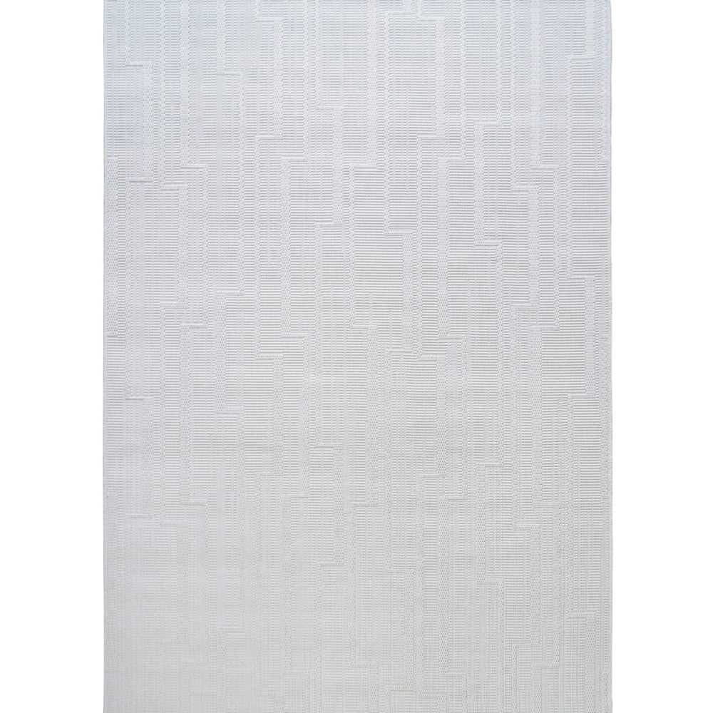 Tapis extérieur intérieur aspect jute blanc ivoire 190x290