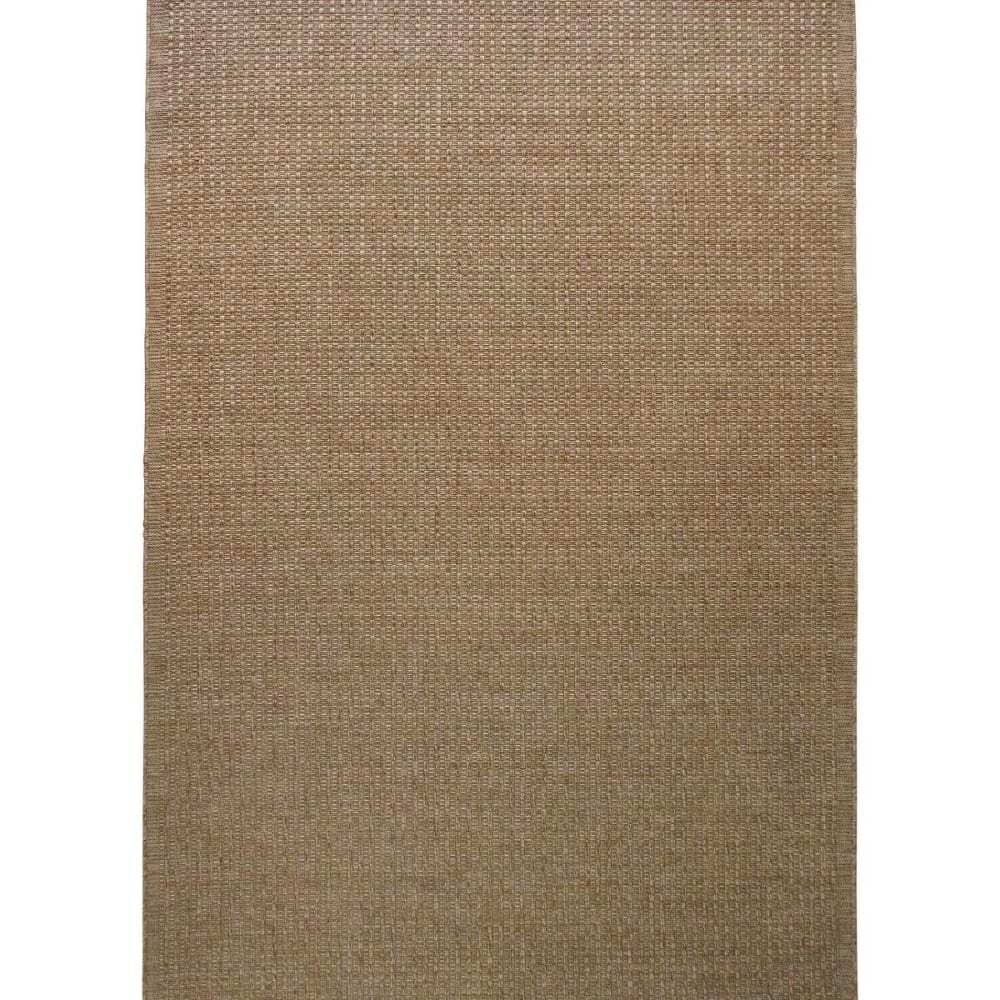 Tapis  aspect jute motif damier beige 120x160
