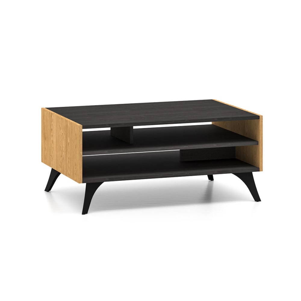 Couchtisch MDF Holz und Schwarz - Maisons Du Monde