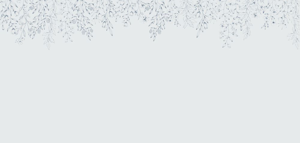 Papier peint florale, bleu 525 x 250cm — vue 3