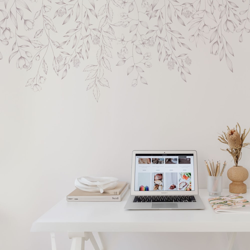 Papier peint  florale,