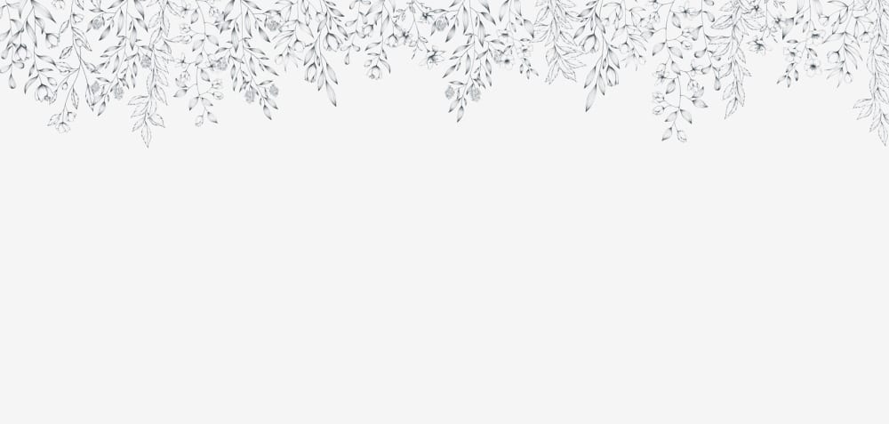 Papier peint florale, noir et blanc 525 x 250cm — vue 3