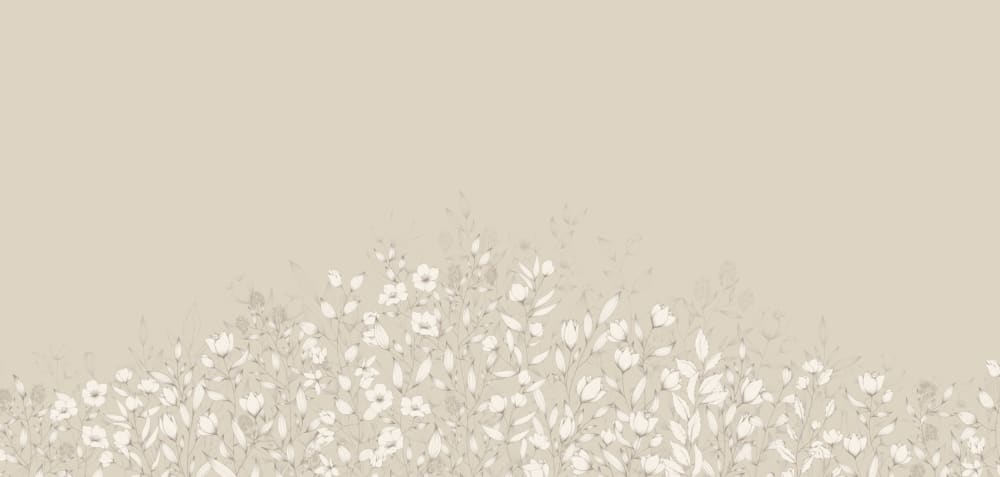 Papier peint ode au feuillage, beige 300 x 250cm — vue 3