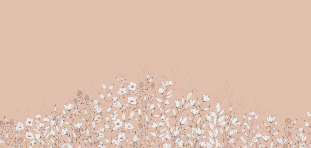 Papier peint ode au feuillage, rose 150 x 250cm — vue 3